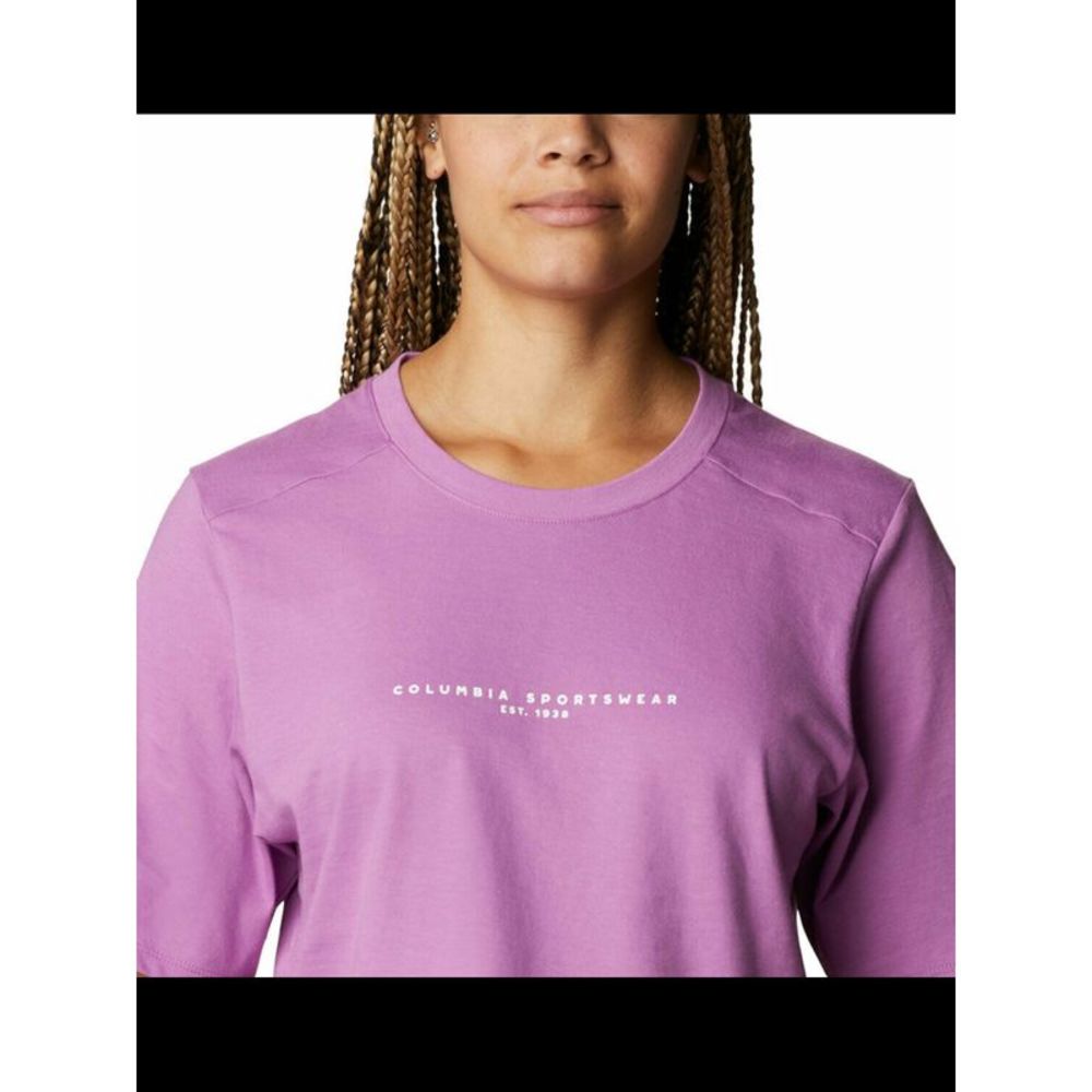 COLUMBIA SPORTSWEAR CO. Womens Purple Logo Short Sleeve Crew Neck T-Shirt XL